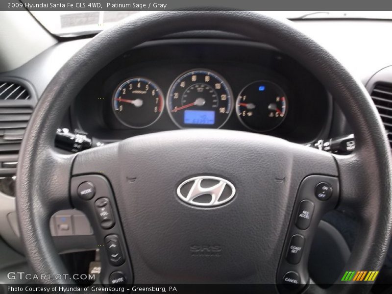 Platinum Sage / Gray 2009 Hyundai Santa Fe GLS 4WD