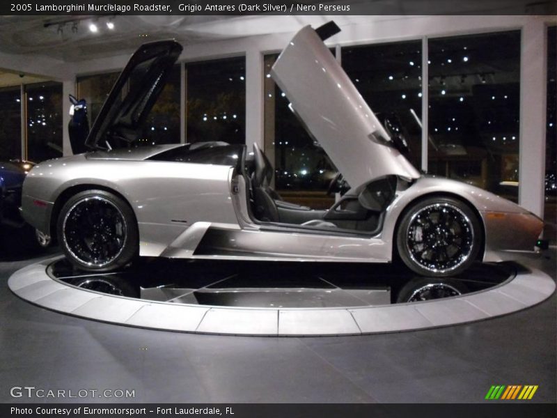 Grigio Antares (Dark Silver) / Nero Perseus 2005 Lamborghini Murcielago Roadster