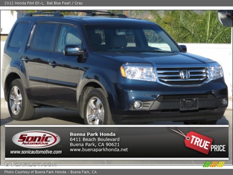 Bali Blue Pearl / Gray 2012 Honda Pilot EX-L