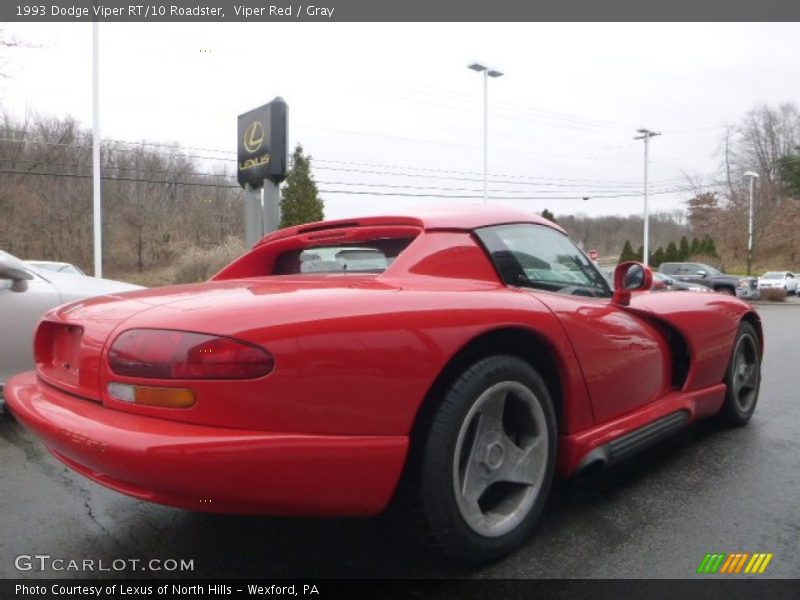 Viper Red / Gray 1993 Dodge Viper RT/10 Roadster