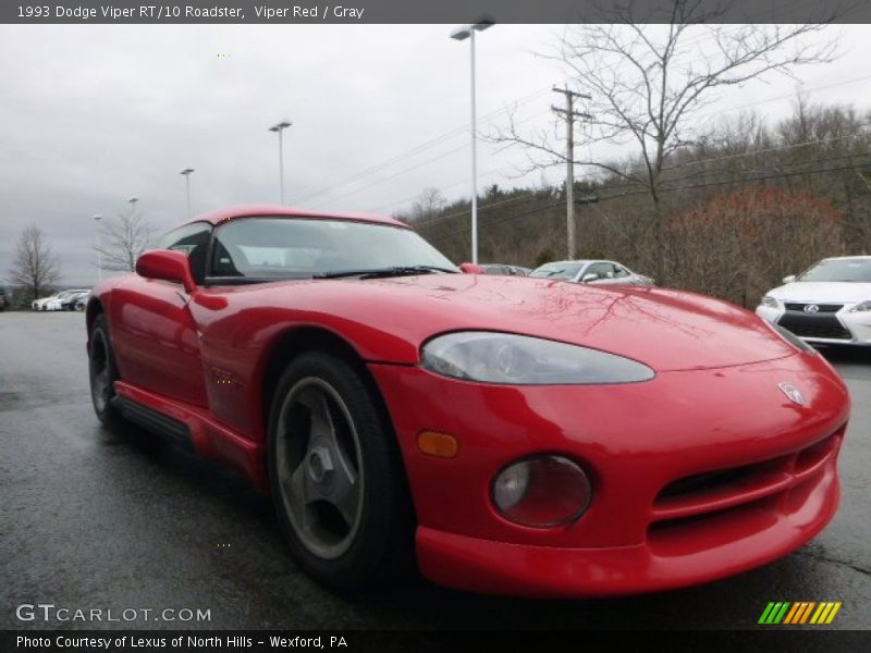 Viper Red / Gray 1993 Dodge Viper RT/10 Roadster