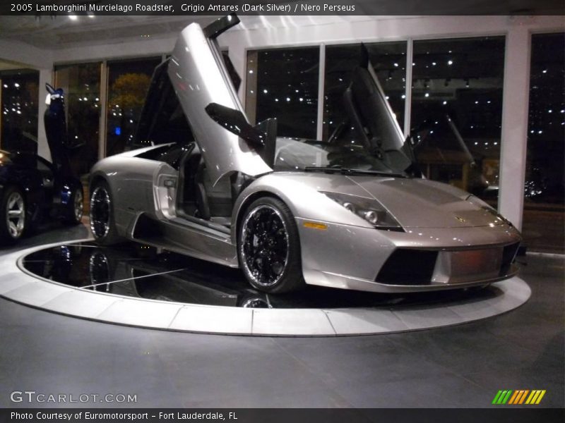 Grigio Antares (Dark Silver) / Nero Perseus 2005 Lamborghini Murcielago Roadster