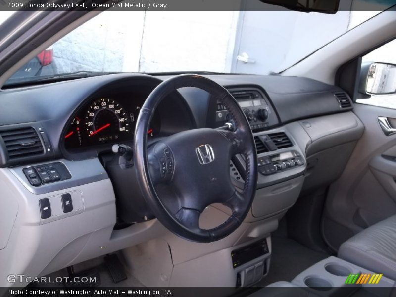 Ocean Mist Metallic / Gray 2009 Honda Odyssey EX-L