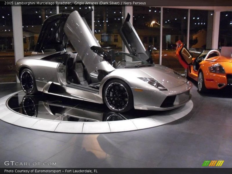 Grigio Antares (Dark Silver) / Nero Perseus 2005 Lamborghini Murcielago Roadster