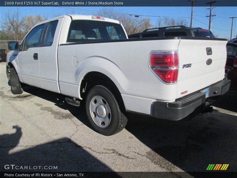 Oxford White / Stone/Medium Stone 2009 Ford F150 XLT SuperCab