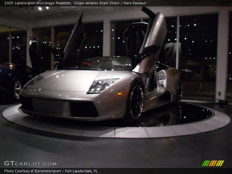 Grigio Antares (Dark Silver) / Nero Perseus 2005 Lamborghini Murcielago Roadster