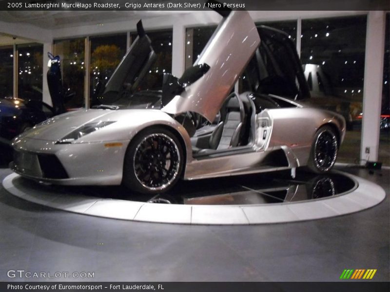 Grigio Antares (Dark Silver) / Nero Perseus 2005 Lamborghini Murcielago Roadster