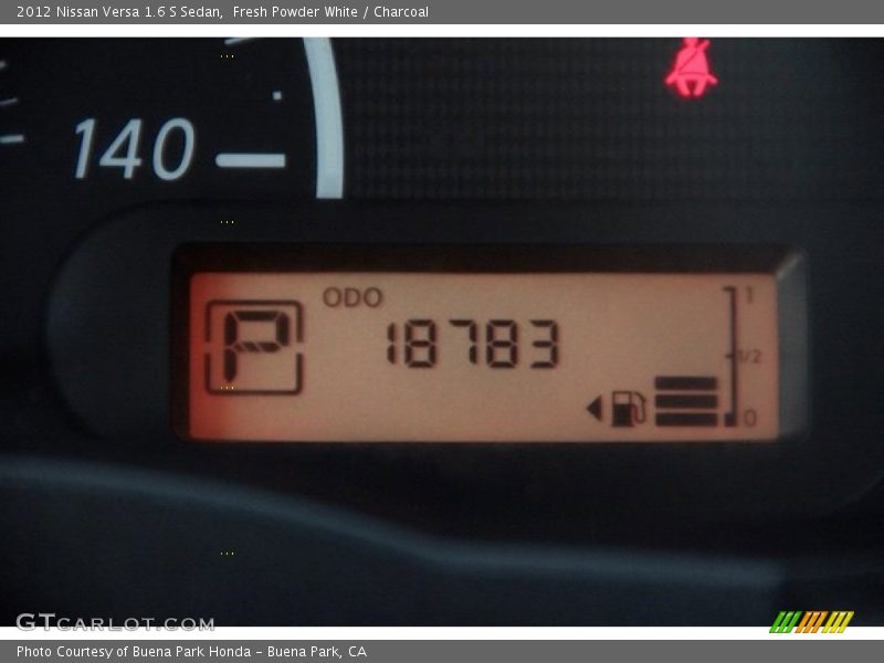 Fresh Powder White / Charcoal 2012 Nissan Versa 1.6 S Sedan