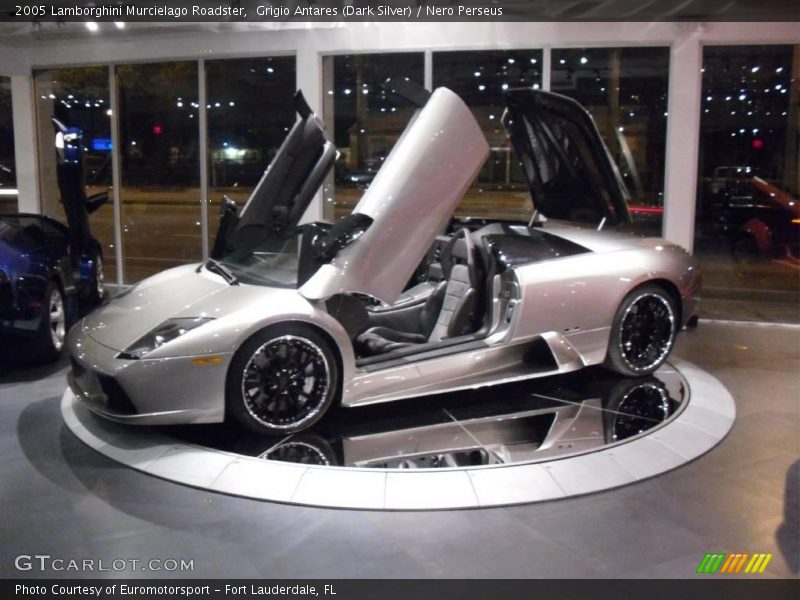 Grigio Antares (Dark Silver) / Nero Perseus 2005 Lamborghini Murcielago Roadster