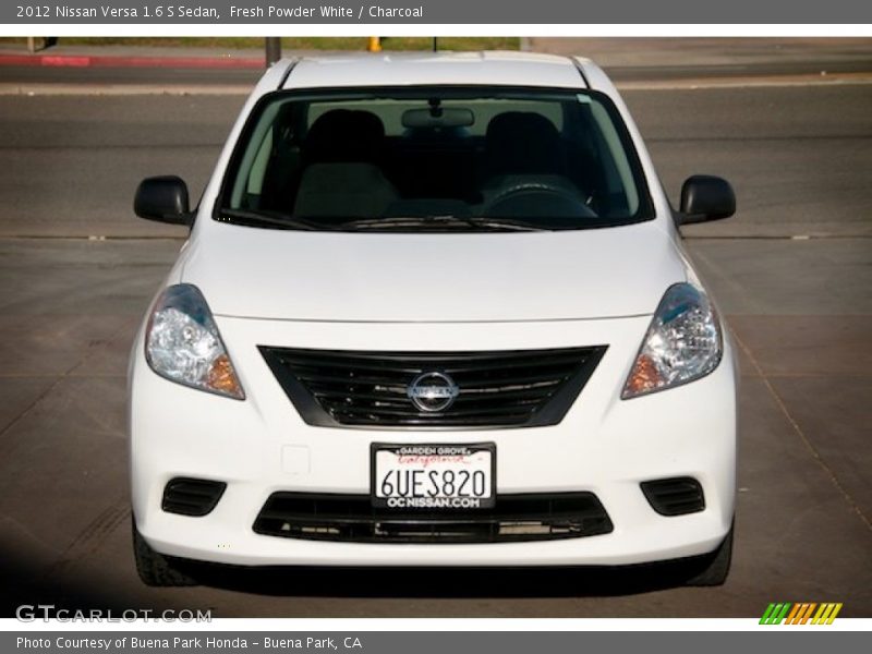 Fresh Powder White / Charcoal 2012 Nissan Versa 1.6 S Sedan