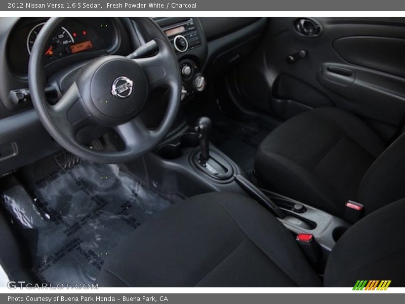 Fresh Powder White / Charcoal 2012 Nissan Versa 1.6 S Sedan