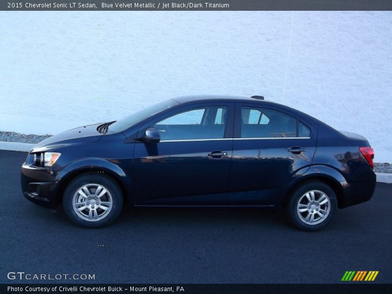 Blue Velvet Metallic / Jet Black/Dark Titanium 2015 Chevrolet Sonic LT Sedan