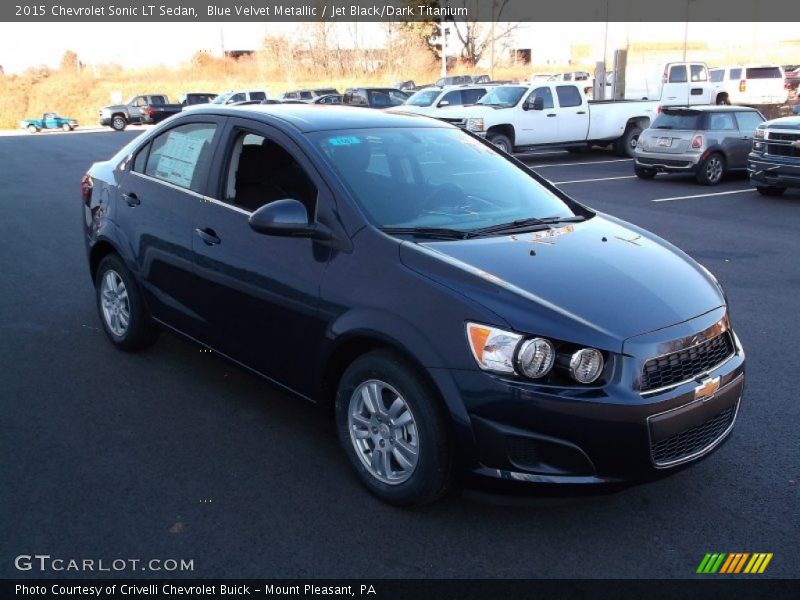 Blue Velvet Metallic / Jet Black/Dark Titanium 2015 Chevrolet Sonic LT Sedan