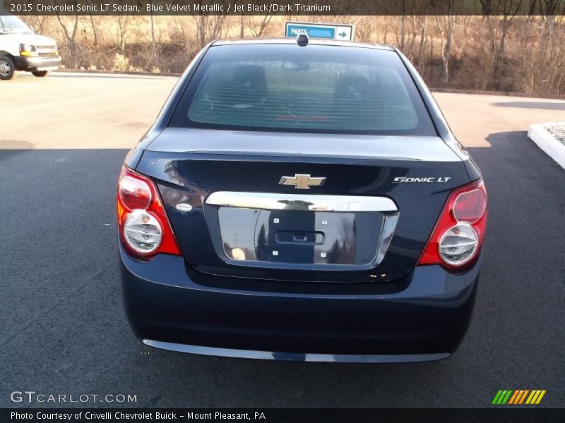 Blue Velvet Metallic / Jet Black/Dark Titanium 2015 Chevrolet Sonic LT Sedan
