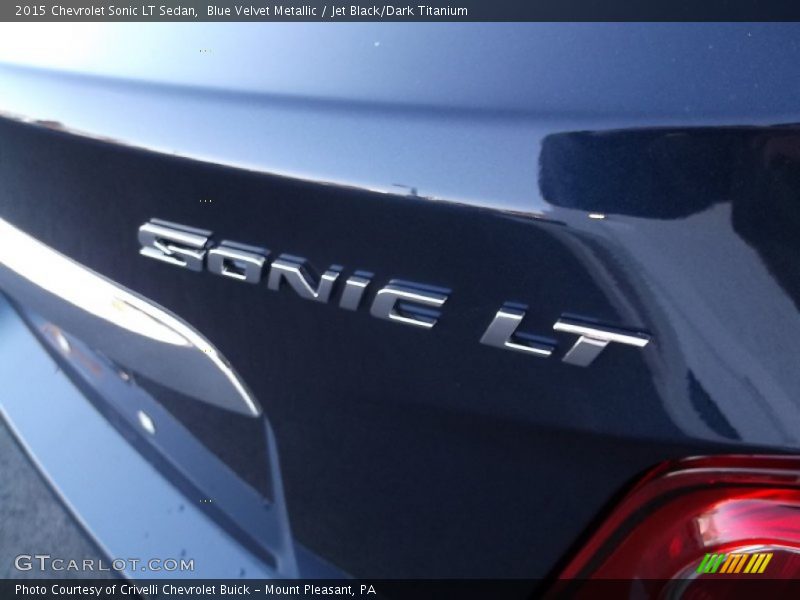 Blue Velvet Metallic / Jet Black/Dark Titanium 2015 Chevrolet Sonic LT Sedan