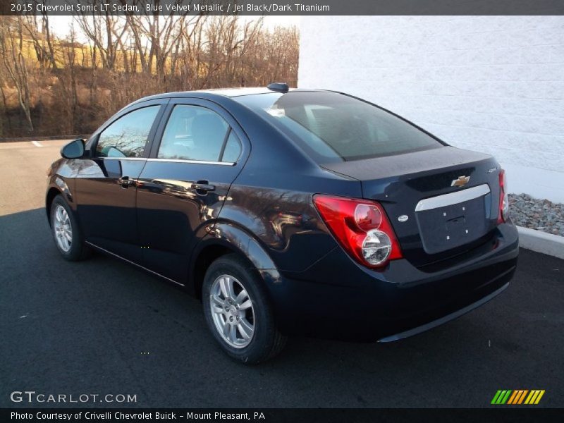 Blue Velvet Metallic / Jet Black/Dark Titanium 2015 Chevrolet Sonic LT Sedan