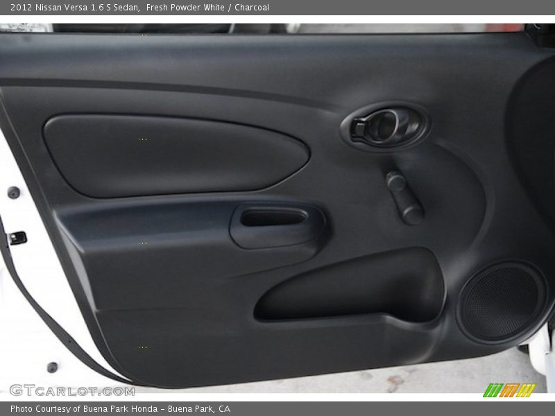Fresh Powder White / Charcoal 2012 Nissan Versa 1.6 S Sedan