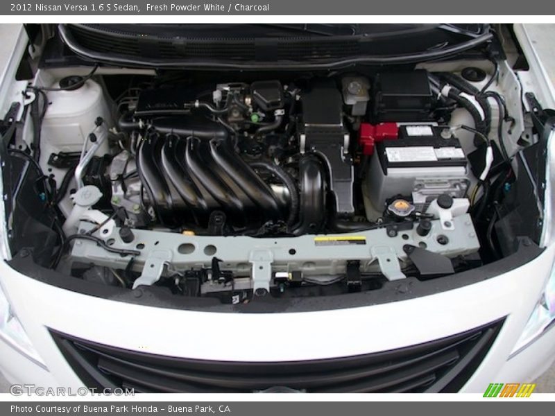 Fresh Powder White / Charcoal 2012 Nissan Versa 1.6 S Sedan