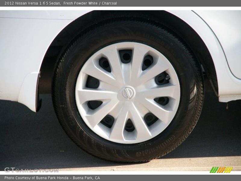 Fresh Powder White / Charcoal 2012 Nissan Versa 1.6 S Sedan