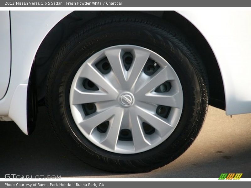 Fresh Powder White / Charcoal 2012 Nissan Versa 1.6 S Sedan