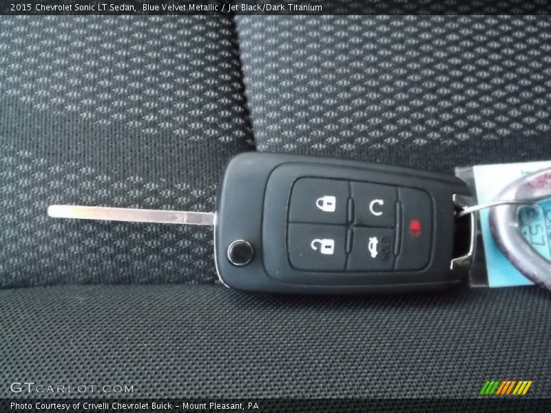 Blue Velvet Metallic / Jet Black/Dark Titanium 2015 Chevrolet Sonic LT Sedan