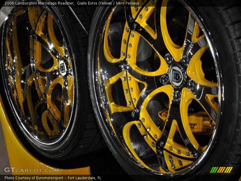 Giallo Evros (Yellow) / Nero Perseus 2006 Lamborghini Murcielago Roadster