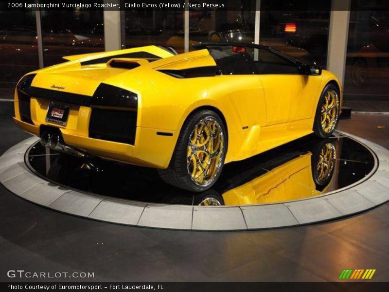 Giallo Evros (Yellow) / Nero Perseus 2006 Lamborghini Murcielago Roadster
