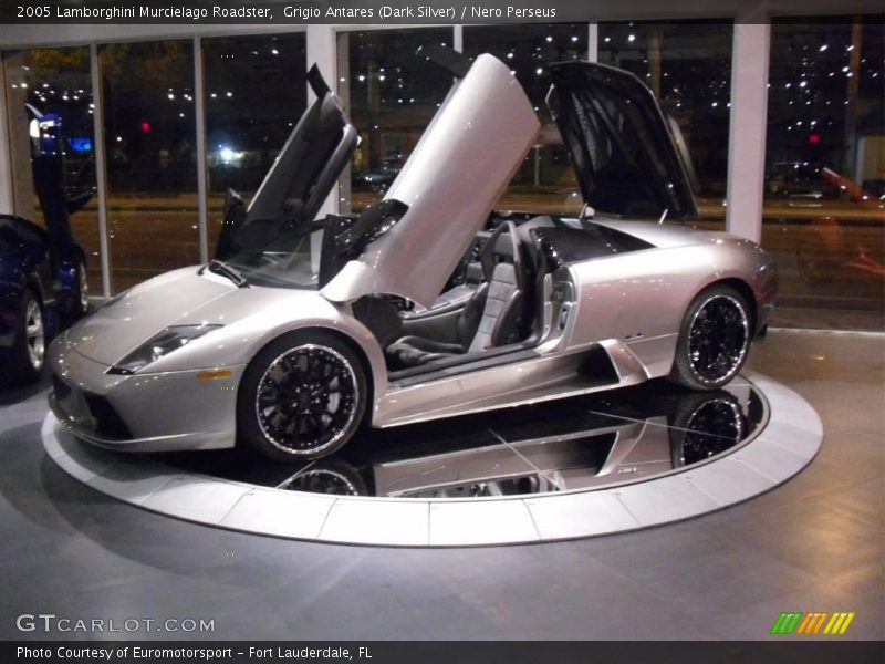Grigio Antares (Dark Silver) / Nero Perseus 2005 Lamborghini Murcielago Roadster