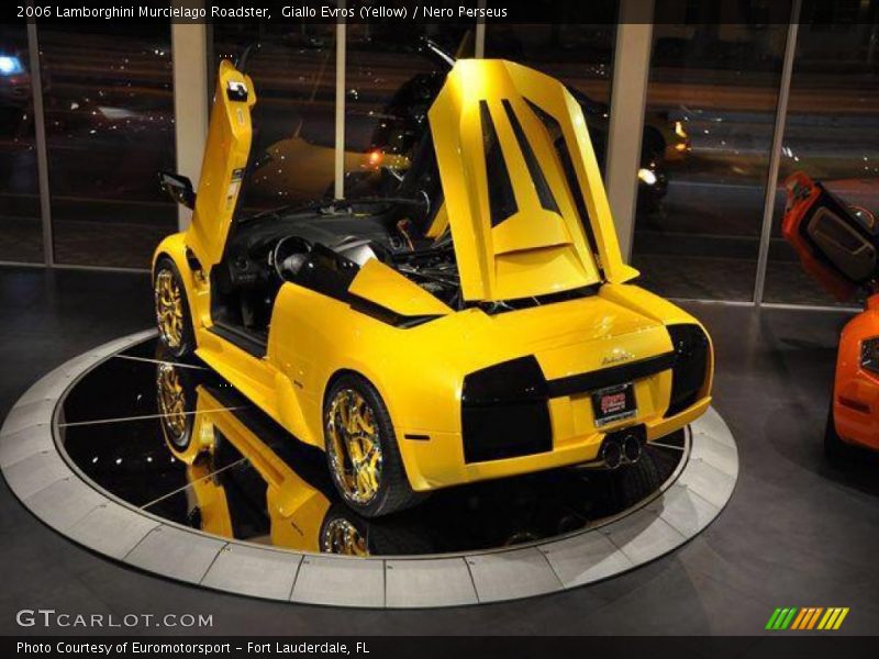 Giallo Evros (Yellow) / Nero Perseus 2006 Lamborghini Murcielago Roadster