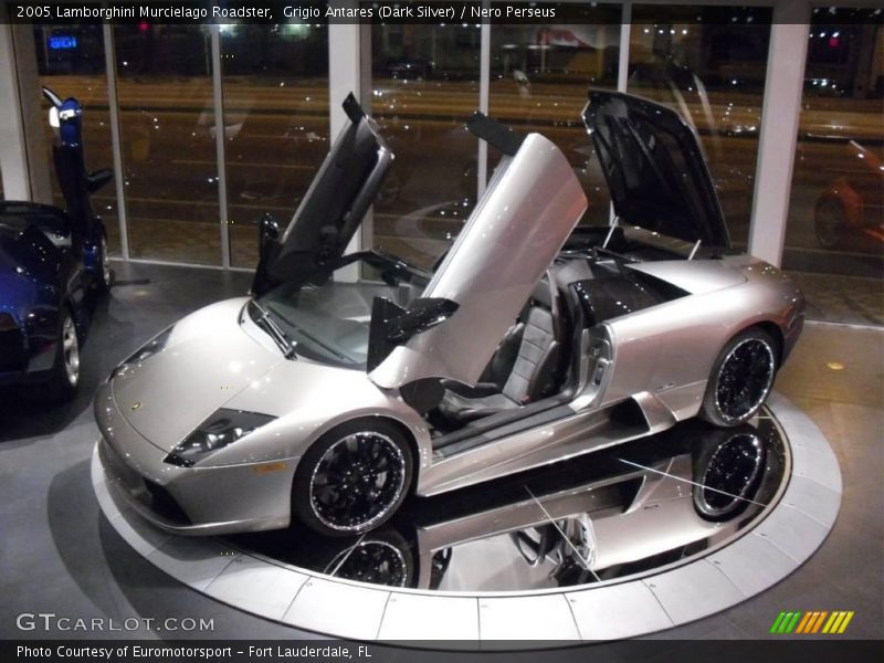 Grigio Antares (Dark Silver) / Nero Perseus 2005 Lamborghini Murcielago Roadster