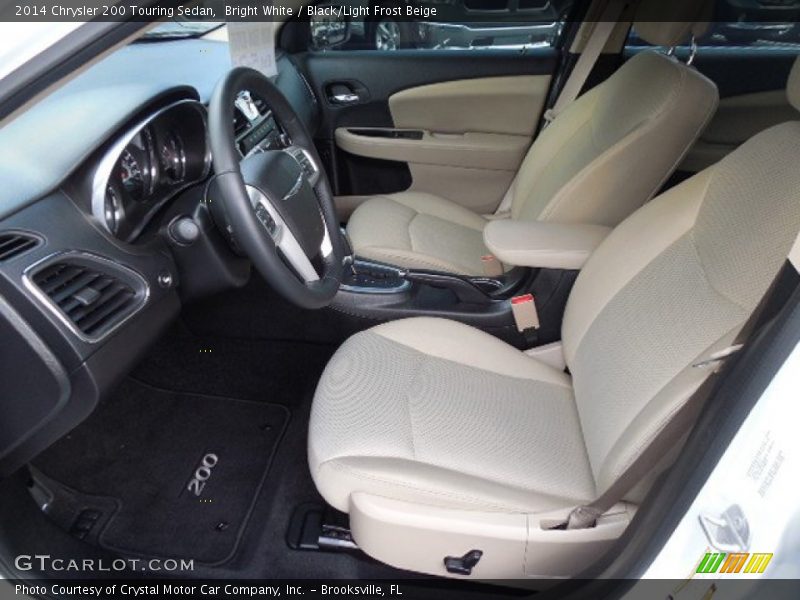Bright White / Black/Light Frost Beige 2014 Chrysler 200 Touring Sedan
