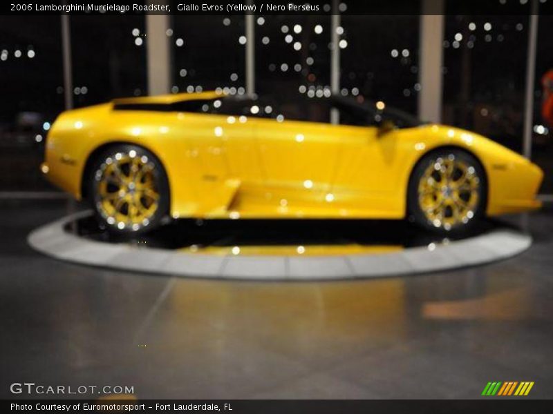 Giallo Evros (Yellow) / Nero Perseus 2006 Lamborghini Murcielago Roadster
