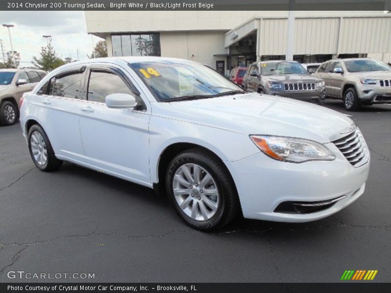Bright White / Black/Light Frost Beige 2014 Chrysler 200 Touring Sedan