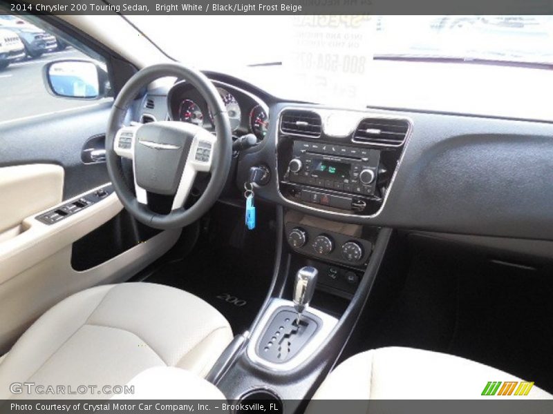 Bright White / Black/Light Frost Beige 2014 Chrysler 200 Touring Sedan