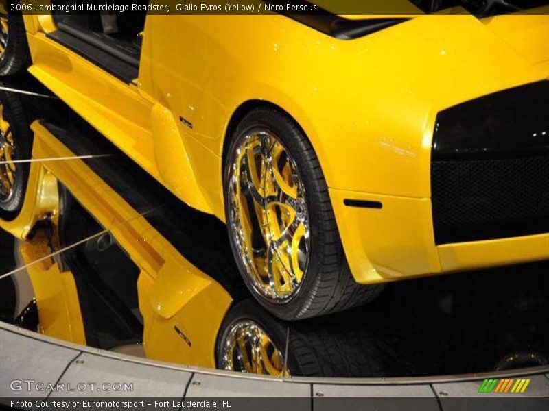 Giallo Evros (Yellow) / Nero Perseus 2006 Lamborghini Murcielago Roadster