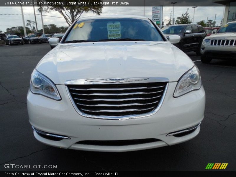 Bright White / Black/Light Frost Beige 2014 Chrysler 200 Touring Sedan