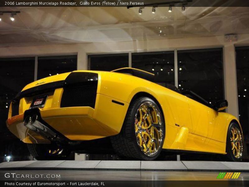 Giallo Evros (Yellow) / Nero Perseus 2006 Lamborghini Murcielago Roadster