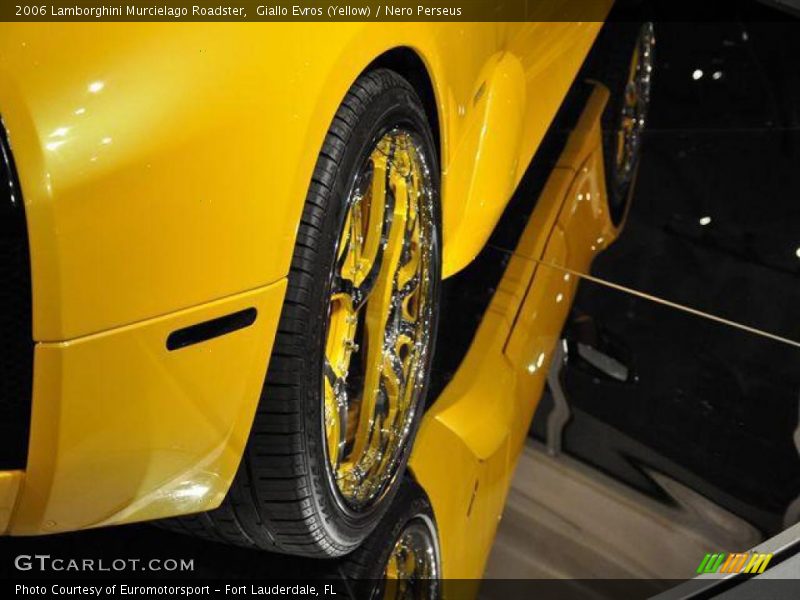 Giallo Evros (Yellow) / Nero Perseus 2006 Lamborghini Murcielago Roadster