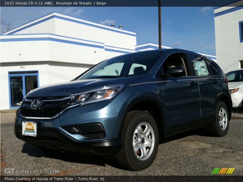 Mountain Air Metallic / Beige 2015 Honda CR-V LX AWD