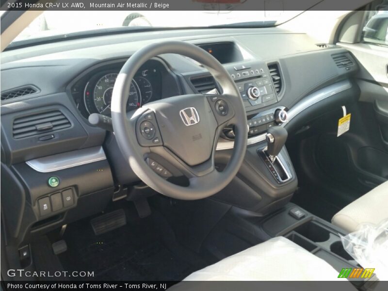 Mountain Air Metallic / Beige 2015 Honda CR-V LX AWD