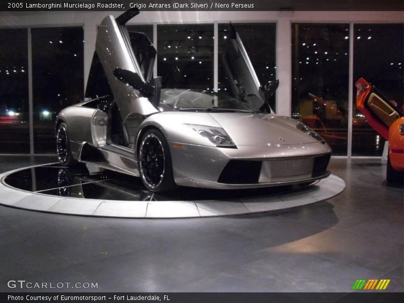 Grigio Antares (Dark Silver) / Nero Perseus 2005 Lamborghini Murcielago Roadster