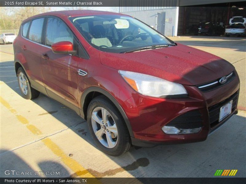 Sunset Metallic / Charcoal Black 2015 Ford Escape SE