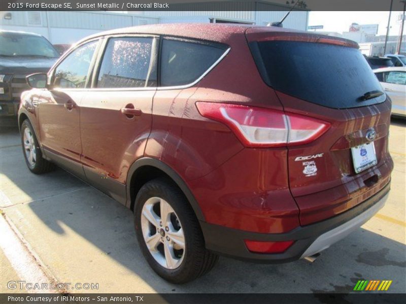 Sunset Metallic / Charcoal Black 2015 Ford Escape SE