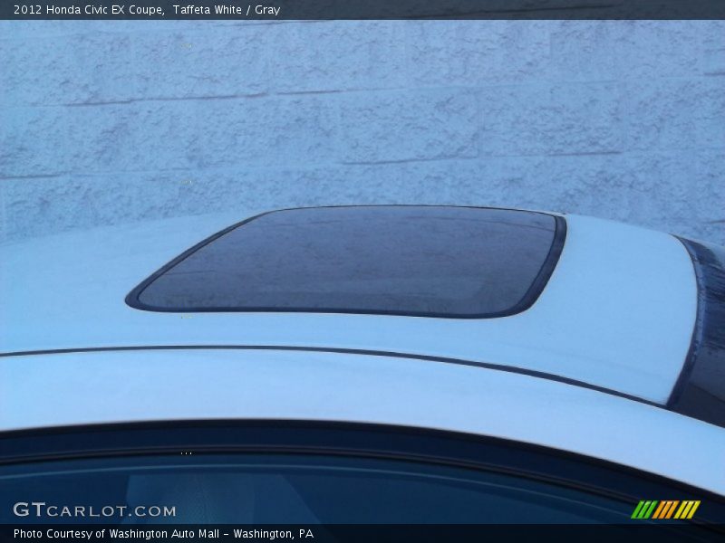 Taffeta White / Gray 2012 Honda Civic EX Coupe