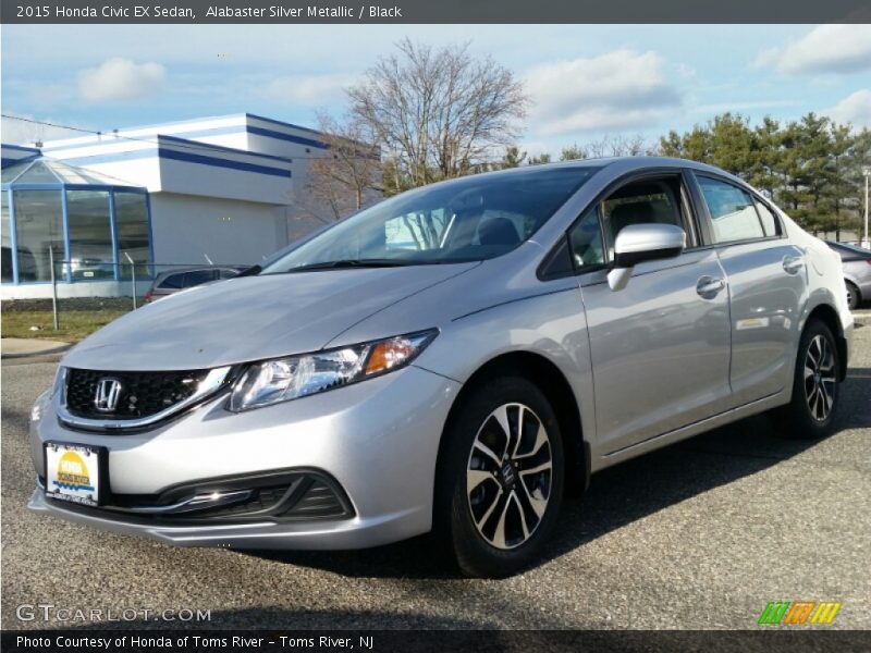Alabaster Silver Metallic / Black 2015 Honda Civic EX Sedan