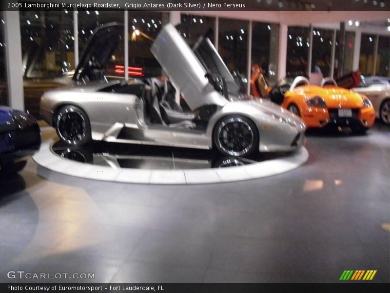 Grigio Antares (Dark Silver) / Nero Perseus 2005 Lamborghini Murcielago Roadster