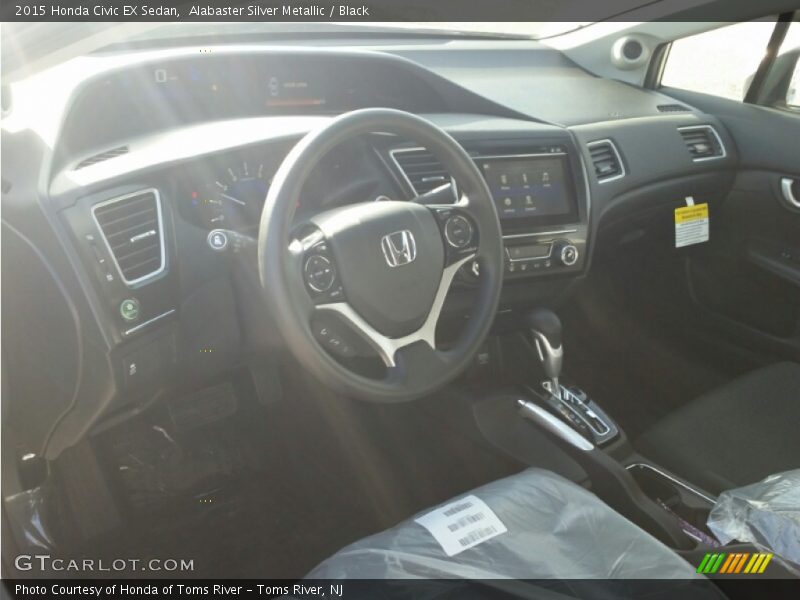 Alabaster Silver Metallic / Black 2015 Honda Civic EX Sedan