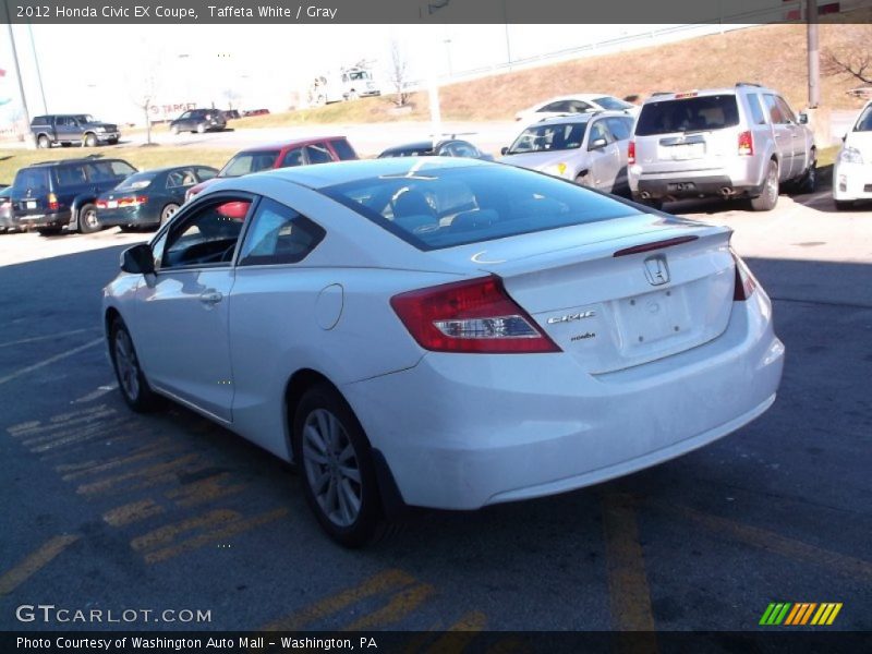 Taffeta White / Gray 2012 Honda Civic EX Coupe