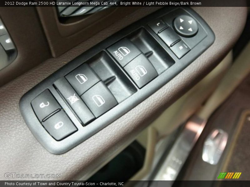 Bright White / Light Pebble Beige/Bark Brown 2012 Dodge Ram 2500 HD Laramie Longhorn Mega Cab 4x4