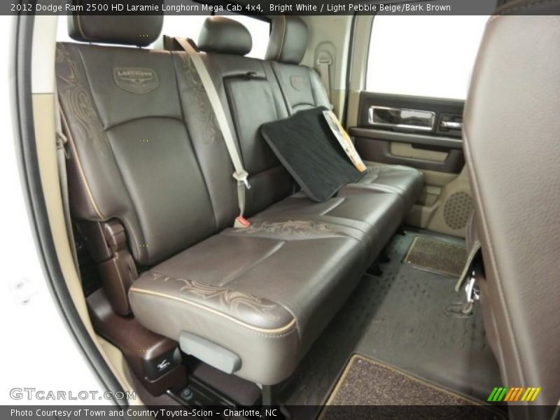 Bright White / Light Pebble Beige/Bark Brown 2012 Dodge Ram 2500 HD Laramie Longhorn Mega Cab 4x4